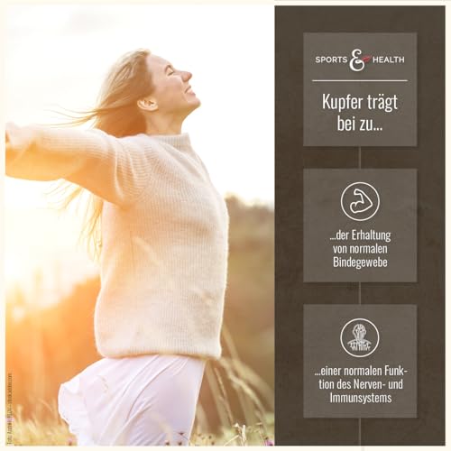 Kupfer Tabletten von Cdf Sports & Health Solutions – 400 Tabletten mit 2mg Kupfer
