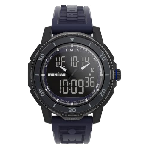 Montre Ironman Adrenaline Timex homme 46 mm : boîtier noir et affichage digital