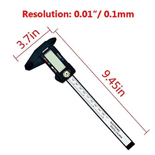 MCIGICM Digital Caliper, 0-6 inches Vernier Caliper with LED Screen, Inch and Millimeter Conversion Measuring Tool (2 batteries included) - Thumbnail 4