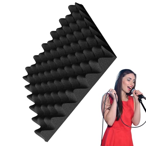 Paneles acústicos - Placa de espuma absorbente de sonido, ignífugo, aislamiento acústico, autoadhesivo, para estudio en casa, techo de pared