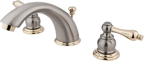 Kingston Brass KB979AL - Grifo victoriano de baño extendido, centro ajustable de 8 pulgadas, níquel cepilladolatón pulido