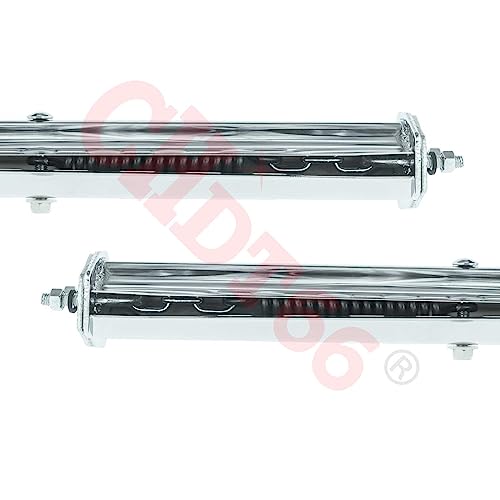 Image of Chrome Mud Flap Hangers for Semi Trucks, Bolt Spacing: 2.5 inch, Kit w /Hardware for Mounting Hangers and Mud Flap Bolt Kit - - Semi Truck Chrome Mud Flap Brackets