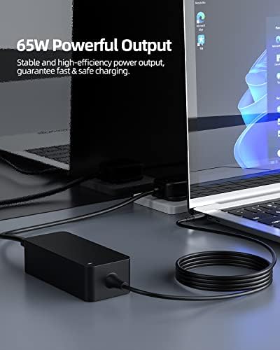 65W AC Charger Fit for Dell Latitude 3510 3410 3500 3400 3301 3490 3590 3390 Laptop Power Supply Adapter Cord