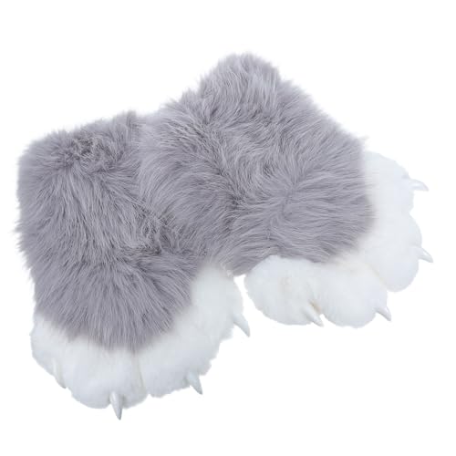 Moufles griffes d'animaux blanc Healvian : l'accessoire confortable qui ne perd pas ses poils
