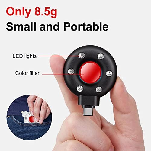 ZHANGLU Hidden Camera Detector Anti Spy Detector Pocket Sized Hidden Device Detector for Hotel Bathroom and Home Type-c Port Powered Privacy Protected Hidden Device Finder