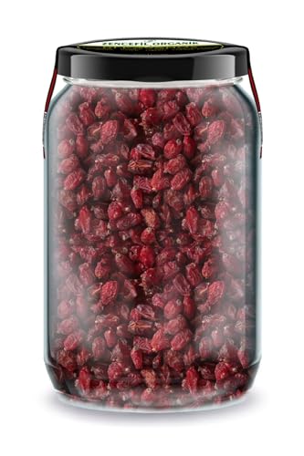Zencefil Organik Zereşk Üzümü Kurusu Bi Kavanoz 660 cc. Cam Kavanozda Saf Katkısız Zereskh Zeriş Üzümü Dried Barberry