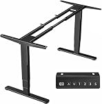 VIVO Electric Dual Motor Stand Up Desk Frame for 40 to 85 inch Table Tops, Frame Only, 3 Stage Height Adjustable DIY Workstation with Memory Controller, Black, DESK-V103E