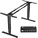 VIVO Black Electric Dual Motor Stand Up Desk Frame with Cable Management Rack | Ergonomic Height Adjustable Standing DIY Workstation (DESK-V103E)
