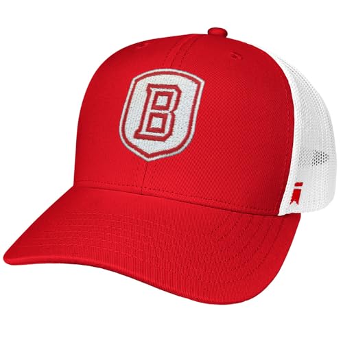 Bradley University Primary Logo Official Collegiate Team Logo Adjustable Snapback Trucker Hat - Unisex for Men and Women, Red