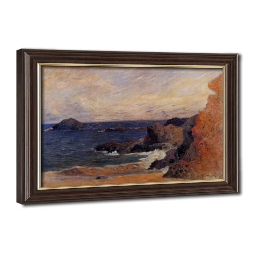 Paysage côtier Paul Gauguin toile déco murale pour salon et bureau