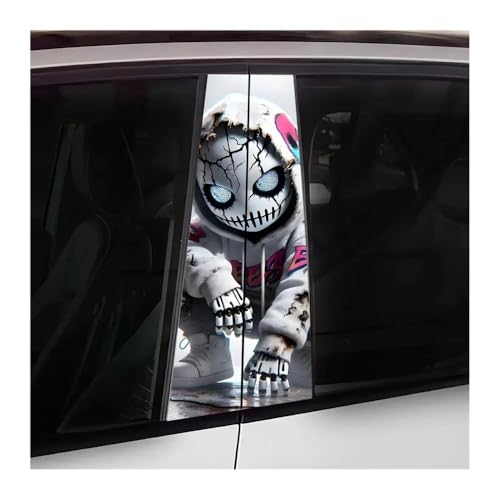 Biltillbehör 2 St. Klistermärken För Dekoration Av Bildörrstolpar, Coola Punk-vinyldekaler Till B-stolpar