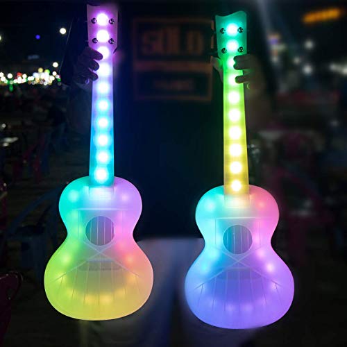 Led Ukulele 23 Inches Usb Charging Christmas Birthday Gift For Kids Beginners Music Lovers Auphy #TOP5