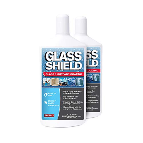 Invisible Shield PROTECTIVE Glass & Surface Coating: Water Repellent for Shower Glass, Solar and More! 2 Pack