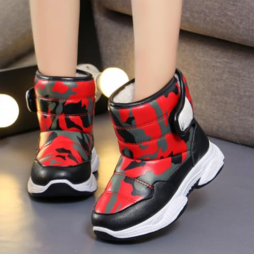 Kids Chunky Warm Snow Boots Boys Girls Winter Water𝗽roof Outdoor Slip 𝗥esistant Cold Weather Comfy Soft Shoes4