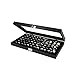 Produktbild JackCubeDesign Schmuck&Ring Darstellungsorganiser Abteilungsbox Case Tabletthalter mit 72 Spalten für Ringendarstellung (schwarz, schwarzes Samt in der inneren Seite, 37.3 x 21 x 5 cm) -: MK248A
