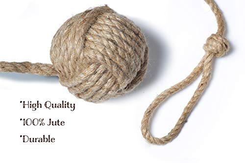 RII Beautiful Curtain Tiebacks, Natural Soft Jute Curtain Rope Pullback, Handmade Rustic Decorative Curtain Holdbacks, Hand Braided Modern Drapery Tiebacks (2 Pair) - Image 3