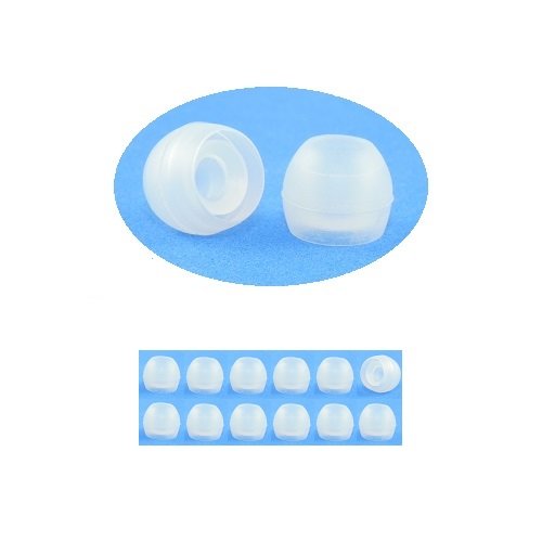 Clear, Size Extra Small, Replacement Earphone Tips/Earbuds Plus Bonus Set of Backup Earphones! (Model/Colors Vary).