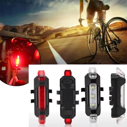 Lanterna Bike Farol Led Bike Sinalizador Recarregável 1 Par Mundo Compras