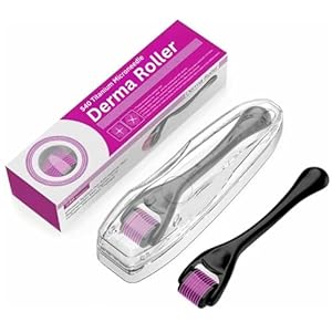 Derma Roller,540 Titanium MicroneedlesDerma for Face and Skin Care,Microneedling Scalp Roller For Body Face And Skin Rejuvenation,Stimulate Beard and Hair Growth Scalp Roller For,Scar removal(0.5mm)