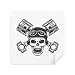 Produktbild DIYthinker Skeleton Motorrad Lichter Goggles Muster-Glas-Putztuch Phone Screen Cleaner Suede Fabric 2Pcs