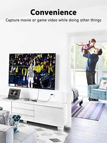 Lemorele USB C/A 3.0 Capture Card,1080P@60fps Video Game Capture Card Live Streaming for PS4 Switch Wii U DSLR Xbox on OBS, XSplit, Twitch, YouTube Support Windows, Mac, Zero Latency HDMI Loopou
