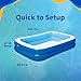 Inflatable 103-in x 69-in x 22-in Deep Rectangular Family Pool with Cover