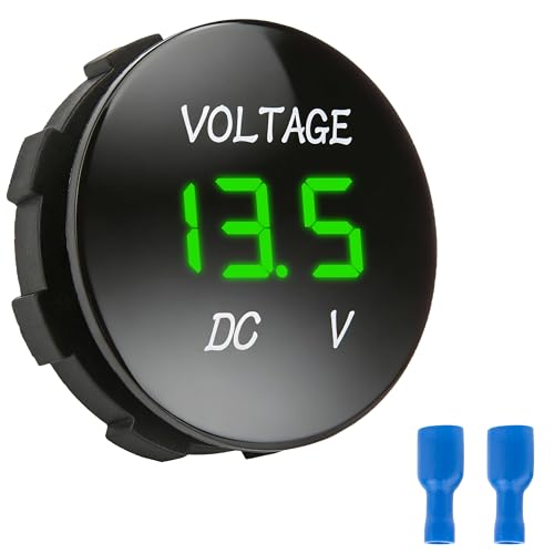 DC 12V 24V Volt Meter, Car LED Digital Voltmeter Gauge,
