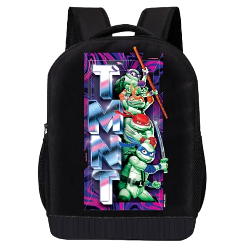 Teenage Mutant Ninja Turtles Backpack Shoulder Bag for Boys, Girls, Toddlers - Leonardo, Donatello, Michelangelo and Raphael Cute Kids Backpack for School - 18