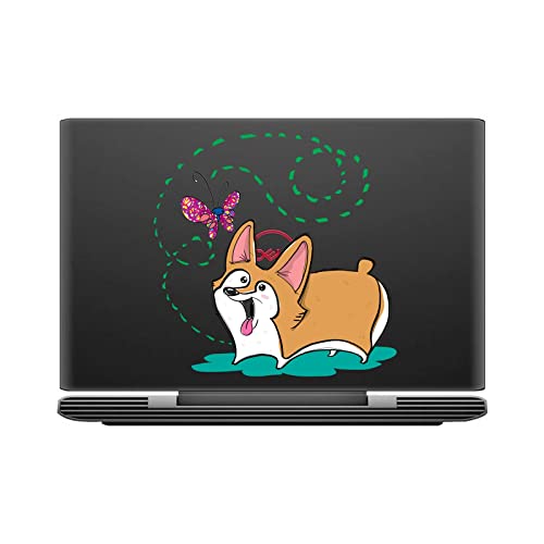 Protéger Rayures Dell Inspiron 15 7000 P65F via Vinyle Autocollant Chien Corgi