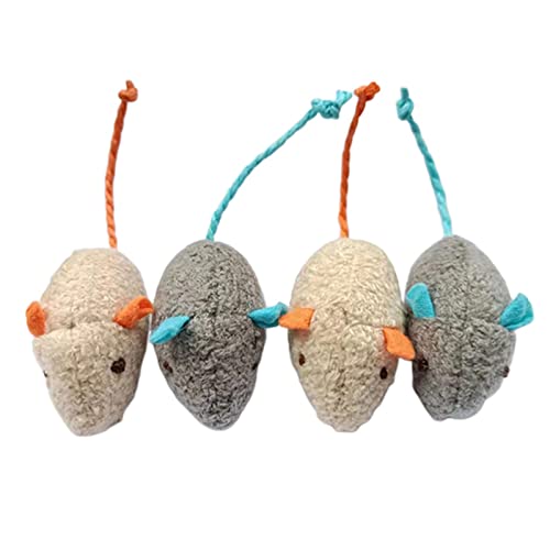 FAKEME 10 peças de brinquedo de gato com erva de gato de pelúcia para gatos e ratos, animais para pr