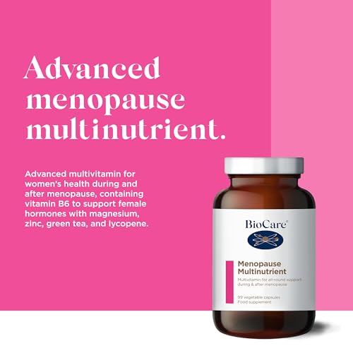 BioCare Menopause Multinutrient - High Potency Multivitamin and Mineral Supplement - for Women’s Health, Hormone Balance, Bone, Energy and Immune Support - 99 Capsules