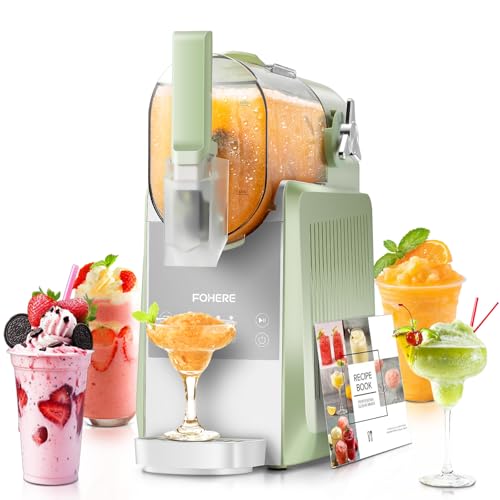 FOHERE Slush Maschine, 2,6L Slushie Maschine für Zuhause, Slush Eismaschine mit Selbstreinigung, Ohne Eiswürfel & 5 Smarten Programmen, für Slush, Eis-Cocktails, Frappé, Margaritas & Milchshakes