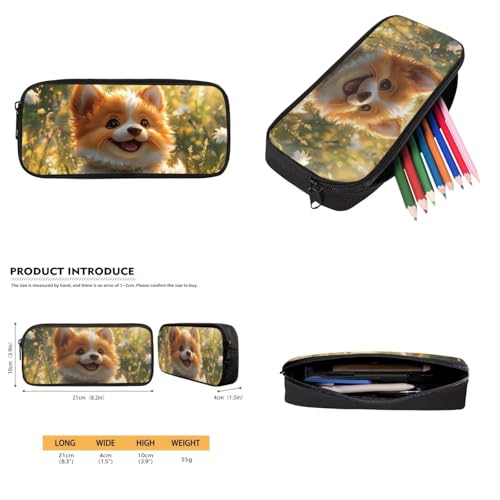 doginthehole Cute Corgi Backpack for School Girls 10-12 Lightweight Backpack with Matching Lunch Box for Girls 4 Pcs Girls School Bag Set for Elementary School Middle School 17inch Bookbag4