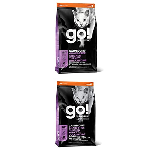 GO! SOLUTIONS Bundle: Carnivore Grain-Free Chicken, Turkey + Duck Food 16lb & 3lb