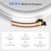 Della 33 Ft Mini Split Line Set, Includes 1/4 & 1/2 O.D. Copper Pipes with Flared Nuts and a 3/8 Thick White PE Insulated Coil, Perfect for Mini Split AC and Other HVAC Systems