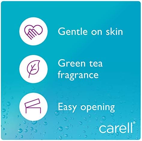 Carell Shower Gel - Green Tea Fragranced Shower Gel - Dermatologically Tested and Travel Friendly Body Wash - Box of 100 Sachets (100 x 7ml)
