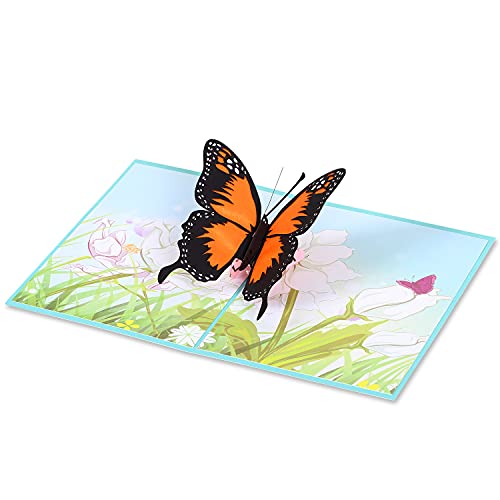 Chictie Butterfly Pop Up Card, 3D Pop Up Greeting Cards, Birthday Popup Card, Spring Card, Mothers Day Pop Up Card, Greeting Card For Mom, Wife, Friends, All Occasion(Butteryfly) #TOP5