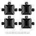 4 Pz Scatola di Giunzione a 3 Vie, Scatole di Derivazione Esterna IP68 impermeabile, Scatole Elettriche Cavo Connettori Esterni - φ6.5-10.5mm/Nero