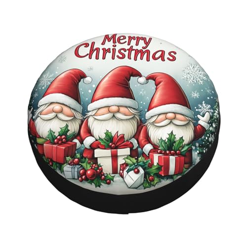 Image of Christmas Gnome Spare Tire Cover Winter Weatherproof Universal Wheel Protectors Christmas New Year Wheel Covers for Rv Camper Travel Trailer SUV Truck 14 Inch Holiday Xmas Decor