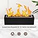Poofzy Table Top Firepit, Indoor Fire Pit Tabletop, Rectangular Metal Tabletop Fire Pit Outdoor, Portable Tabletop Fireplace - 15.2 x 4 x 4 Inch