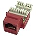 50 Pack of 4 Pair CAT5e Network Keystone Jacks Red