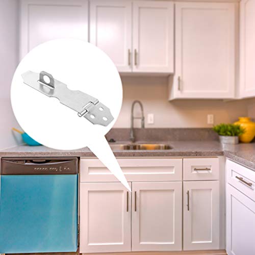 Image of Cabinet Door Lock 20pcs Stainless Steel Padlock Hasp Heavy Duty Hasp and Staple Padlock Staple Clasp for Door Window Cabints 2 inches Hasp Lock