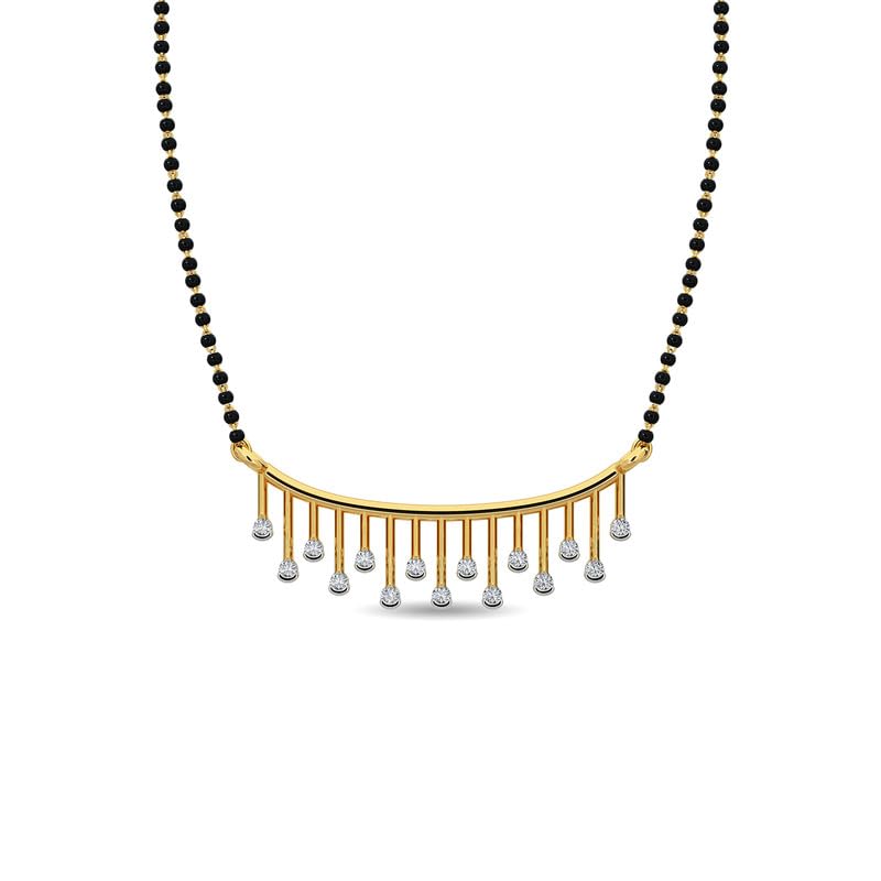 Image of KISNA JEWELS 14KT|18KT BIS Hallmark Pure Gold and Diamond Mangalsutra For Women