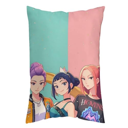 K-POP ガールズ ファスナー付き抱き枕カバー、ホームデコレーション 16 "x24 "