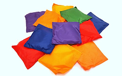 Dondor Multicolored Bean Bags, Strong Nylon Bean Bags, 5" Inch (Multicolored, 12 Pack) #TOP1