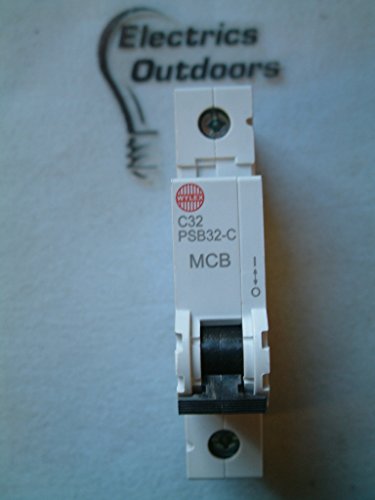 Image of WYLEX 32 AMP CURVE C 10kA MCB CIRCUIT BREAKER PSB32-C