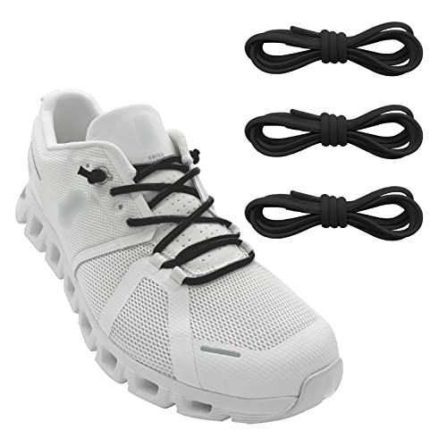 3 Pairs Elastic Shoe Laces Replacement Laces for Running Shoes,Stretch Oval Shoe Strings Replacement Shoestrings