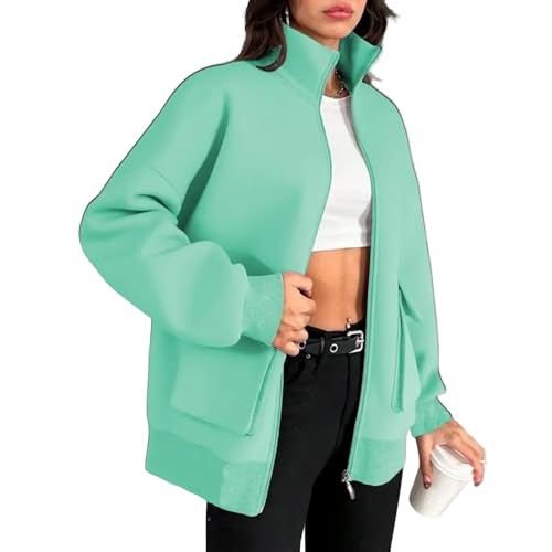Veste femme mi saison zippée avec col montant chic