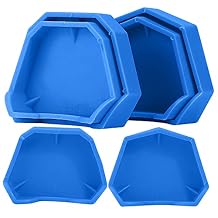Dental Model Base Former Impression Trays Base Molds Silicone Dental Lab Use for Cast Trimming S/M/L 6pcs