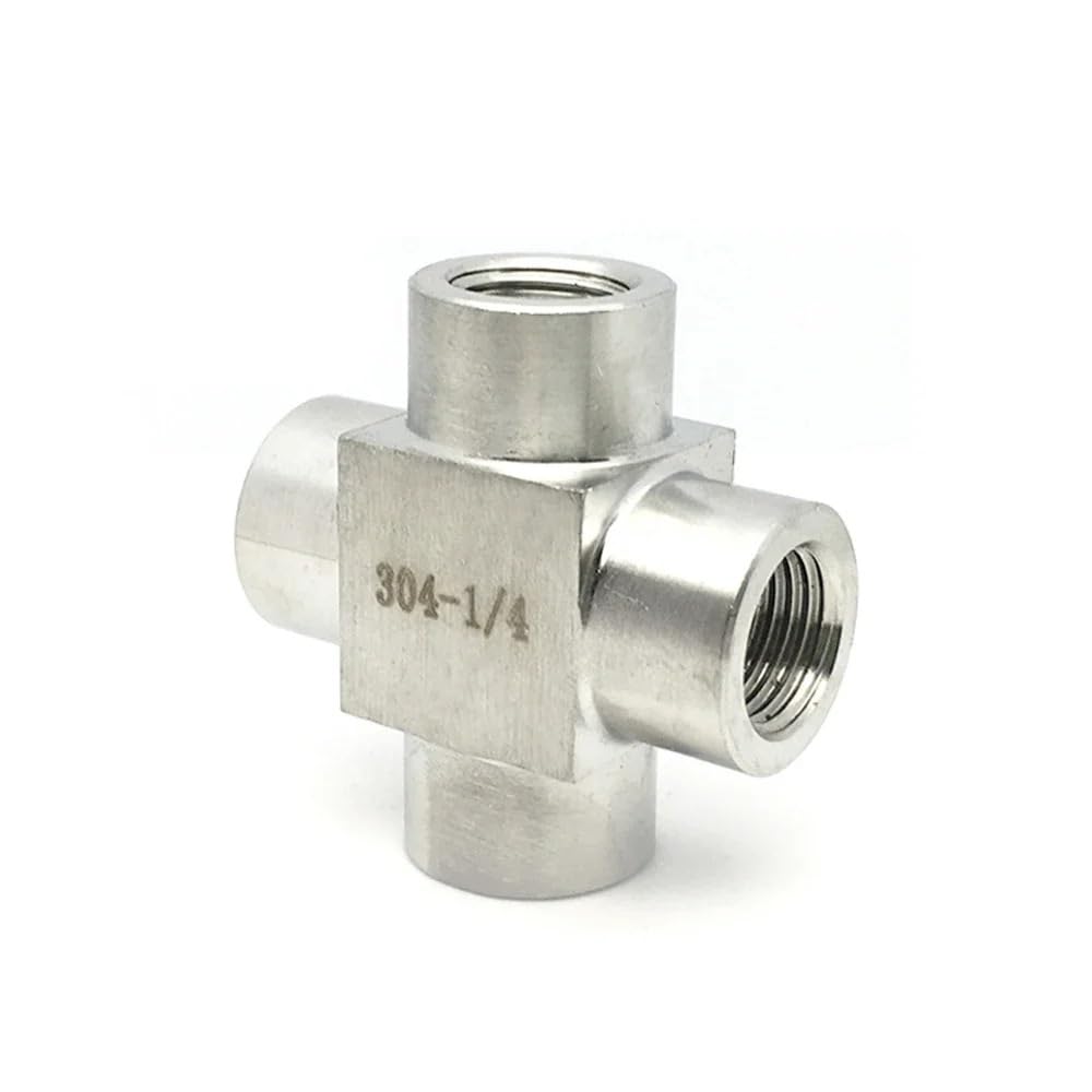 1 Uds BSP NPT hembra macho Cruz 4 vías bloque divisor